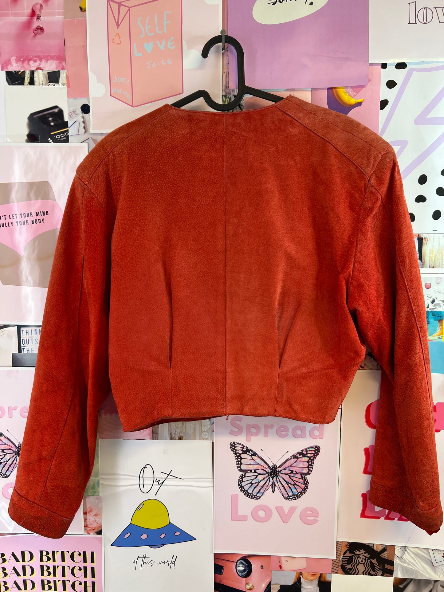 Orange leather jacket Cappuccini
