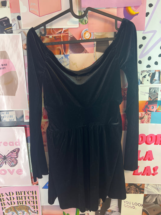 Urban Outfitters velvet black dress
