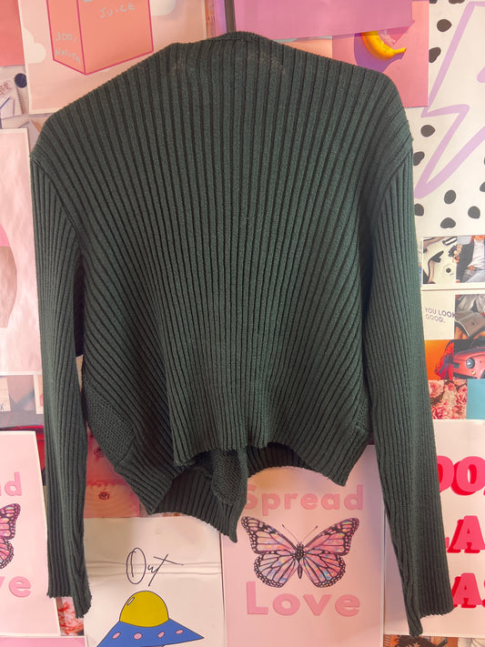 Green cardigan