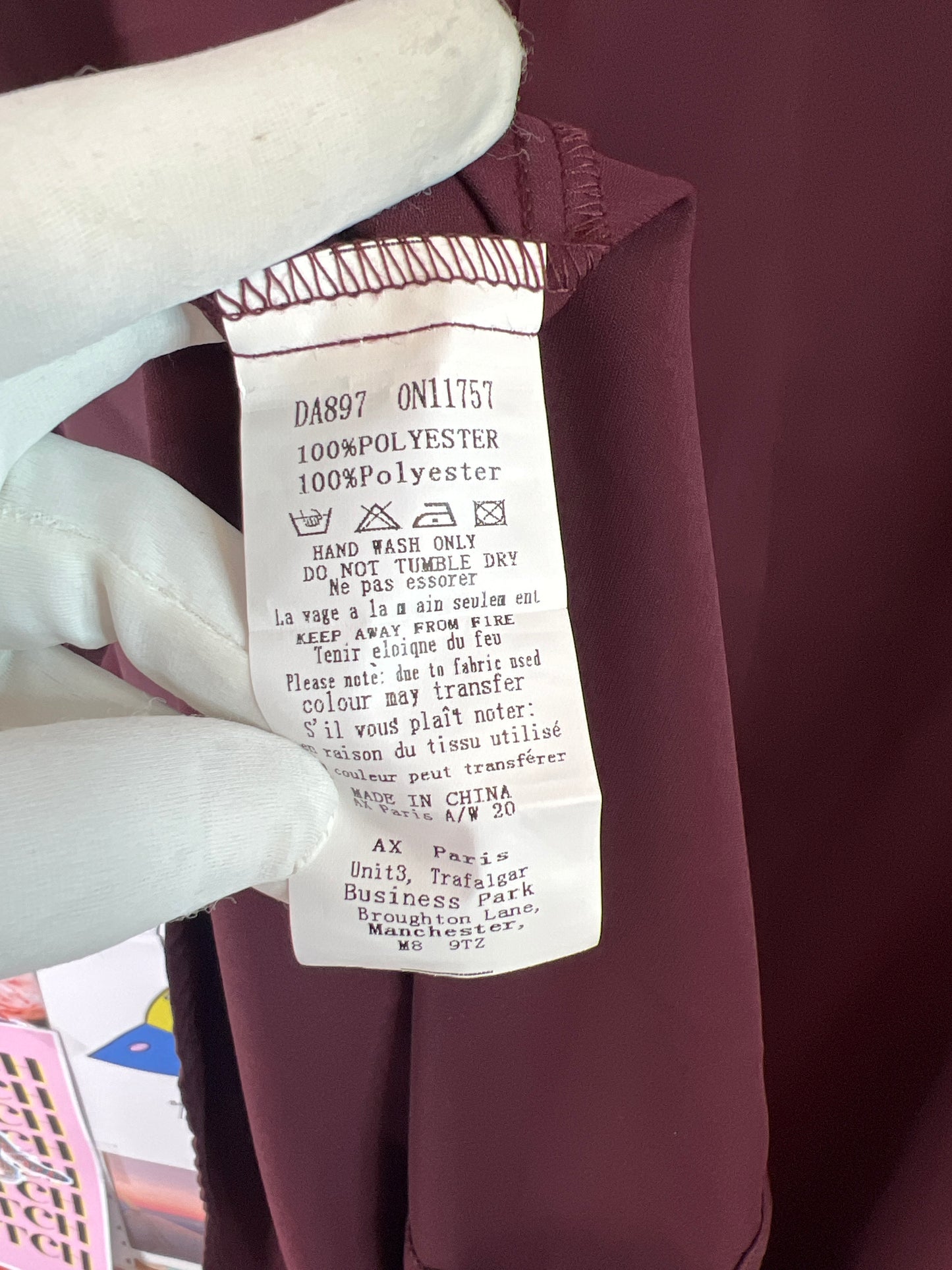 AX Paris wine dress