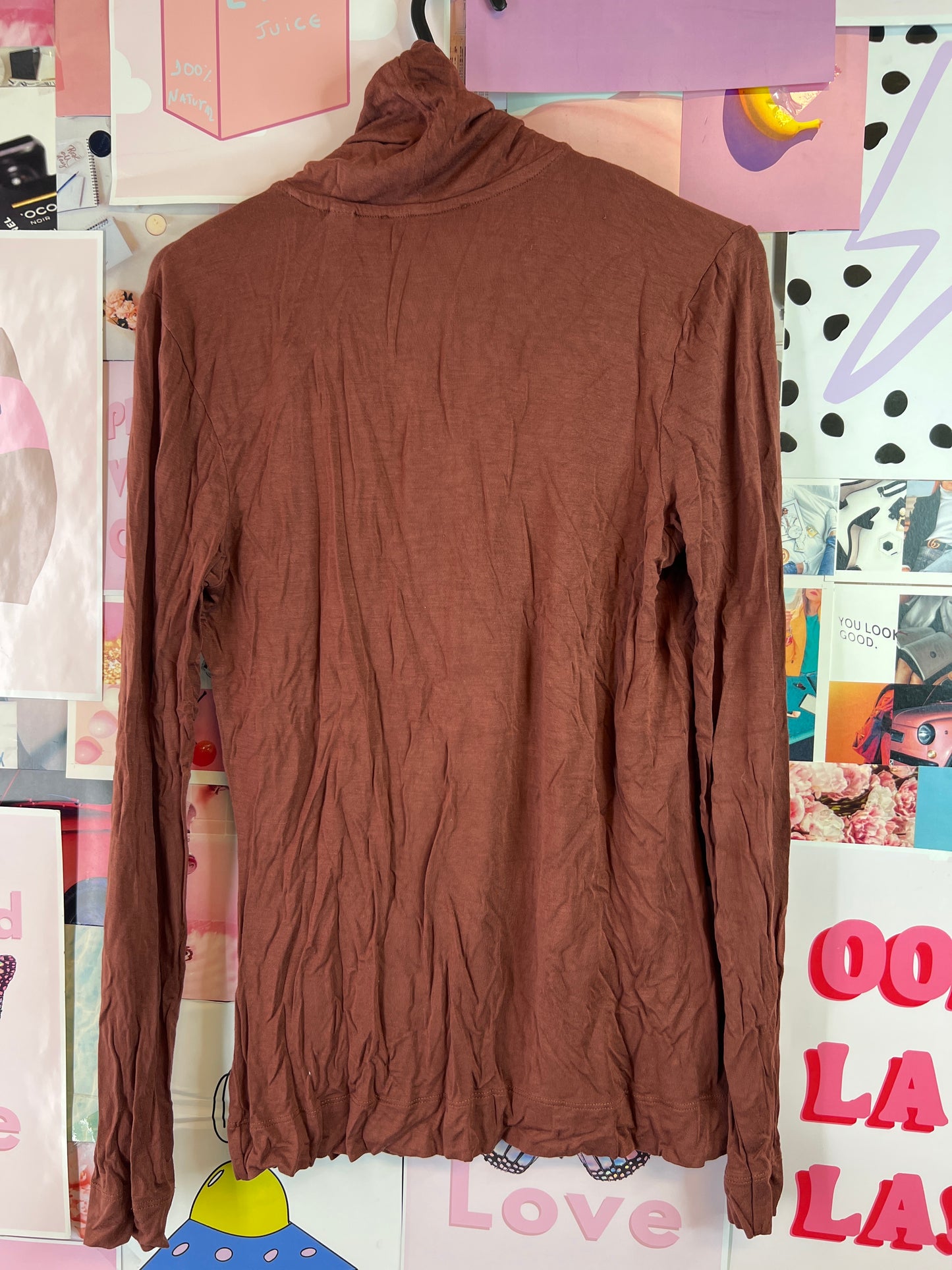 Brown turtleneck