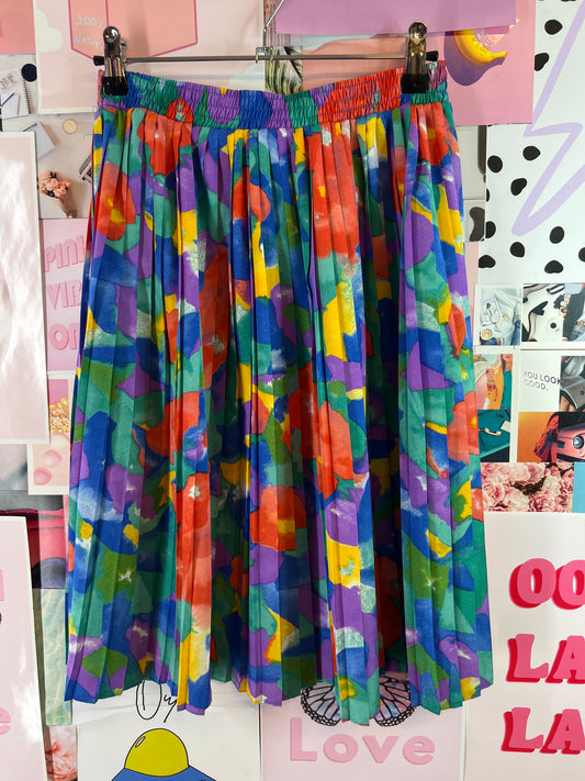 Floral colorful vintage skirt