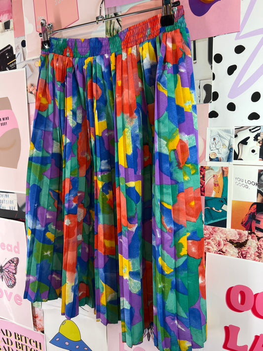 Floral colorful vintage skirt