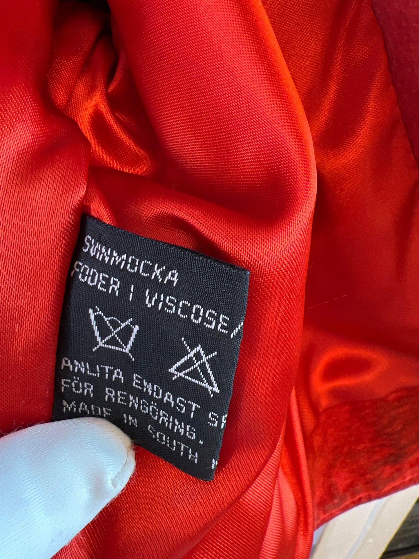 Orange leather jacket Cappuccini