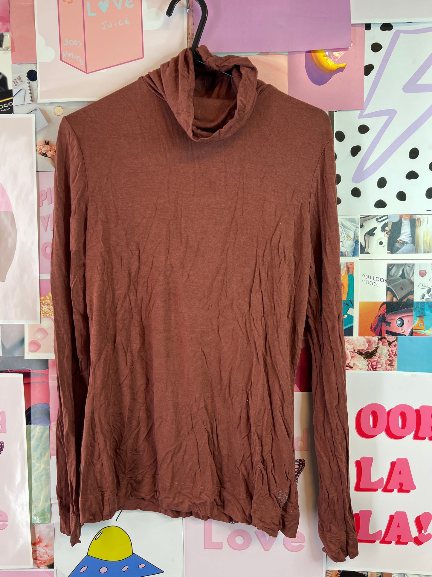 Brown turtleneck