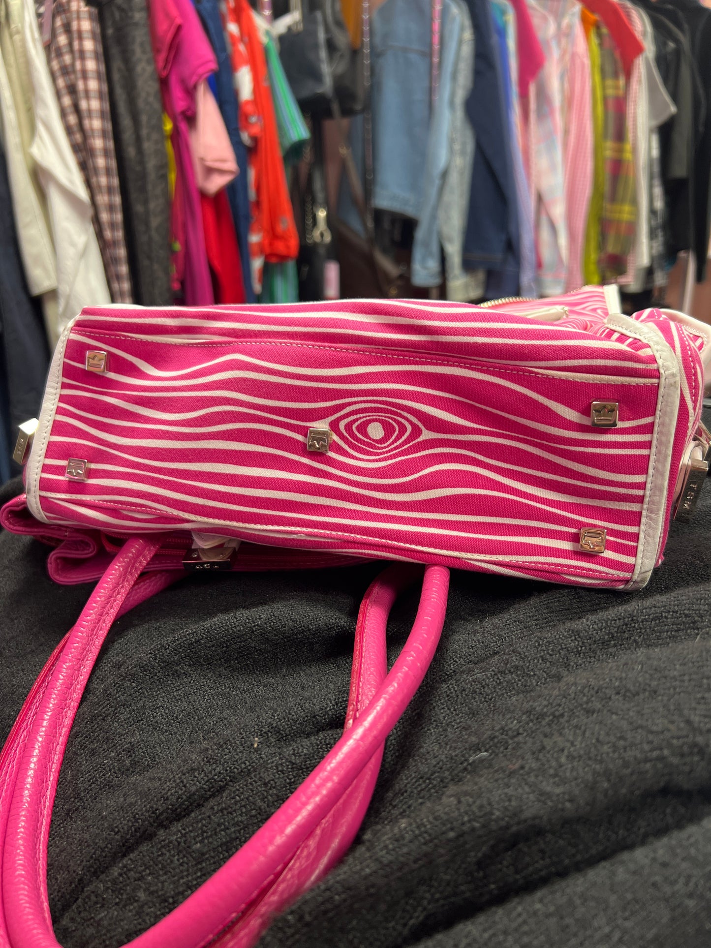 Pink canvas bag