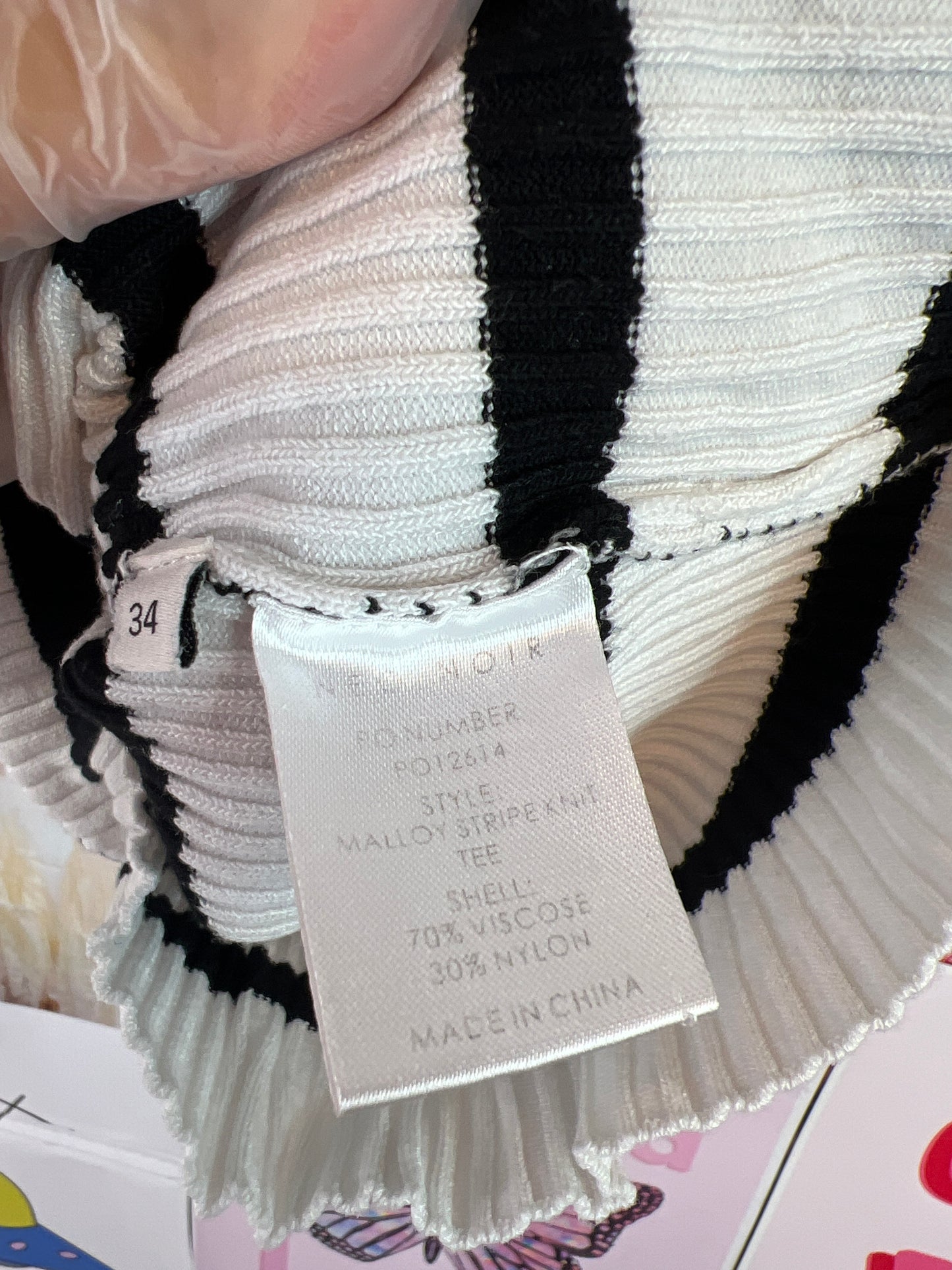 Neo noir striped top