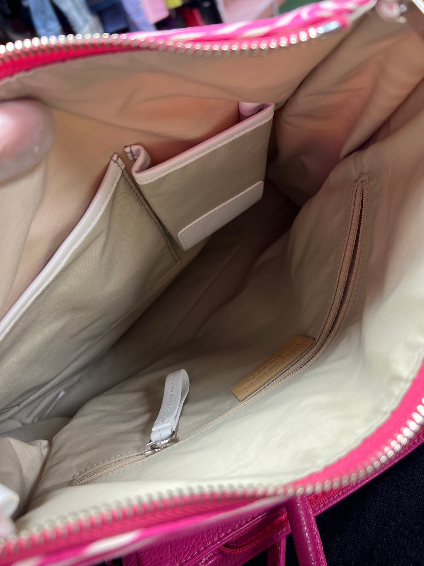 Pink canvas bag