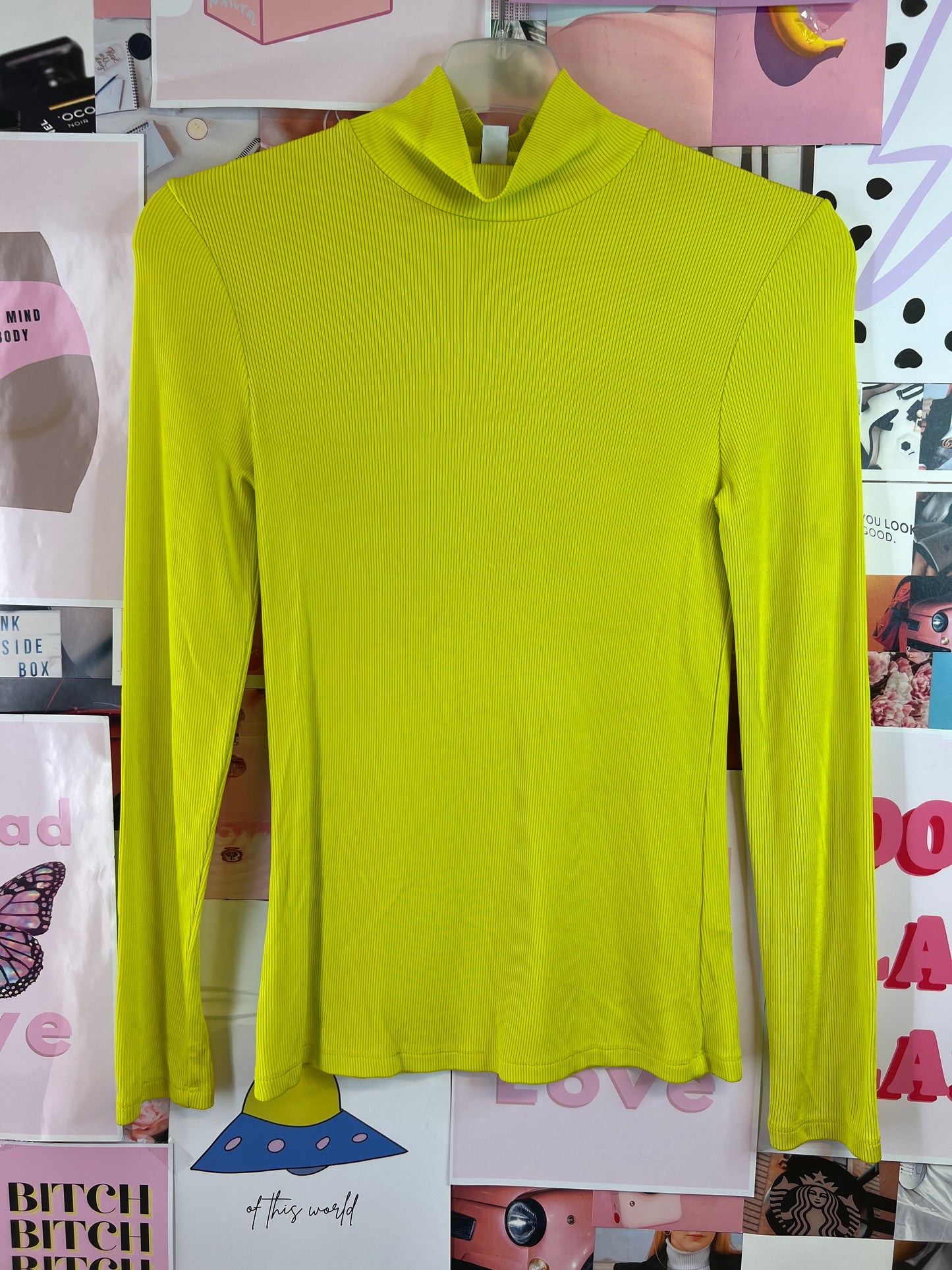 & other stories yellow lime top