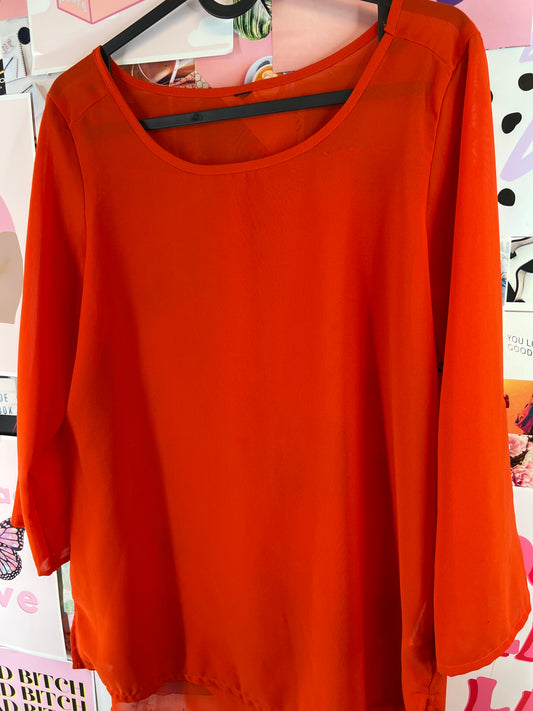 Orange red top