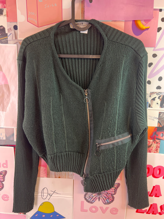 Green cardigan