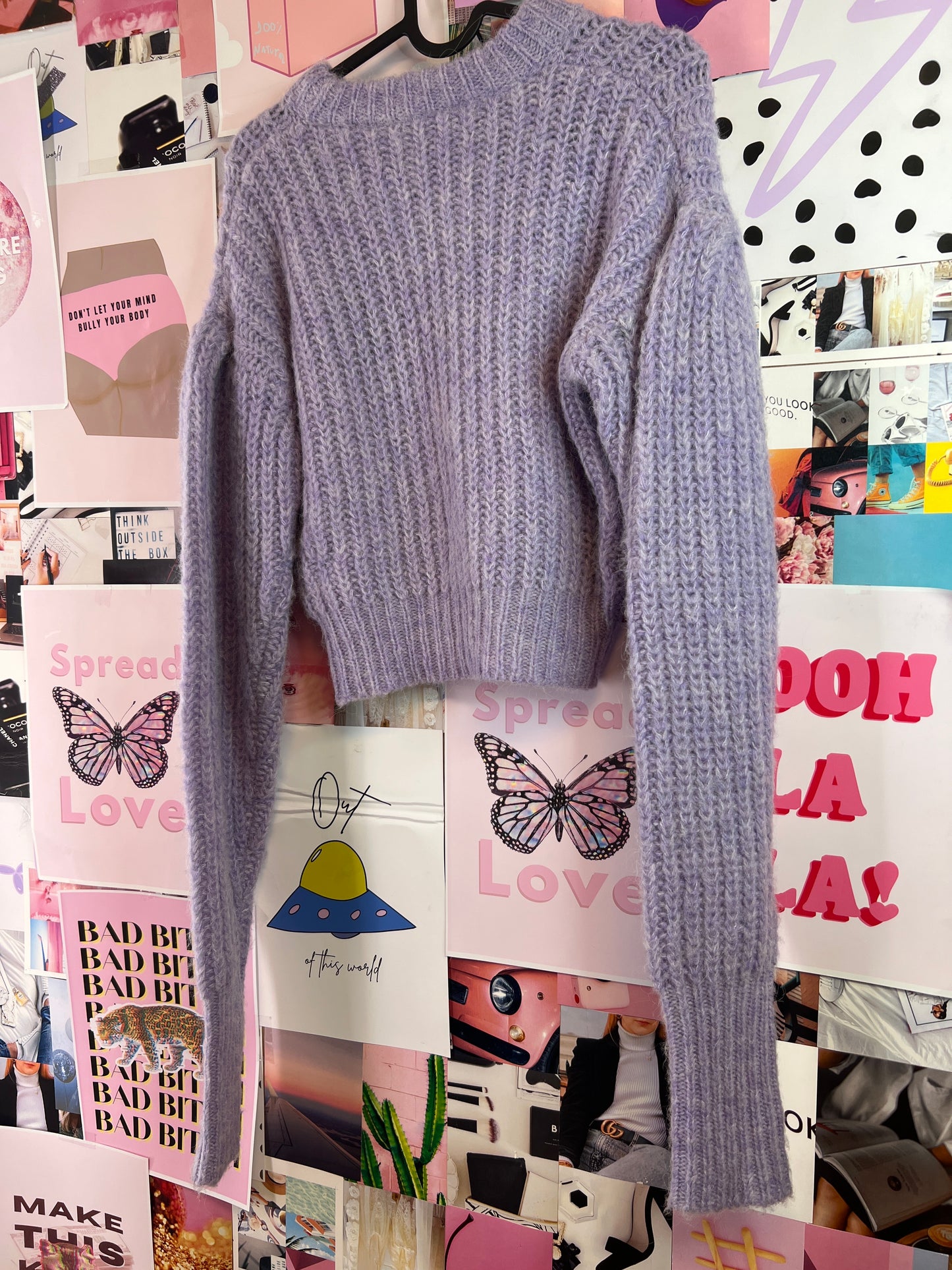 Purple Rotate alpaca mix sweater