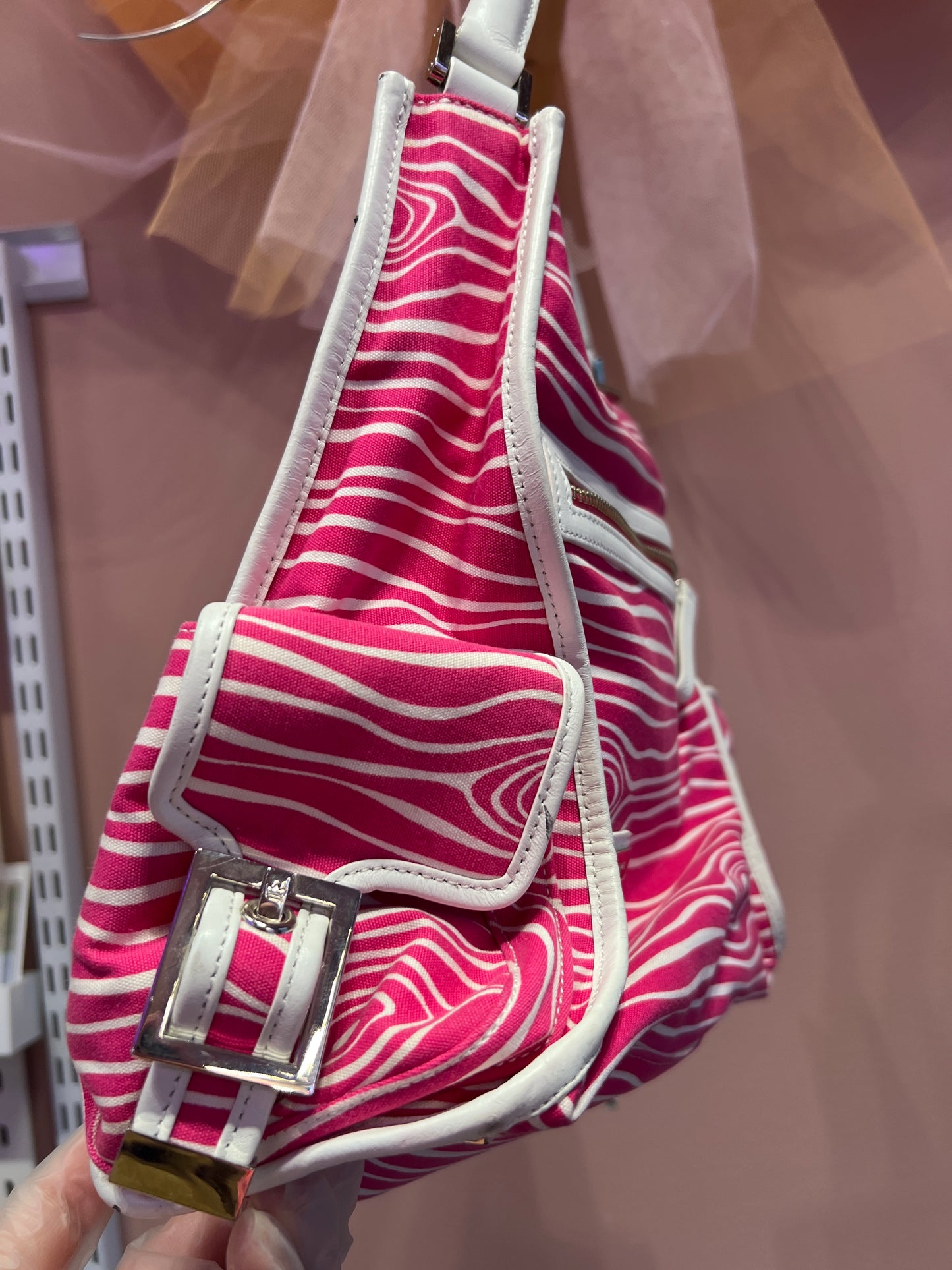 Pink canvas bag