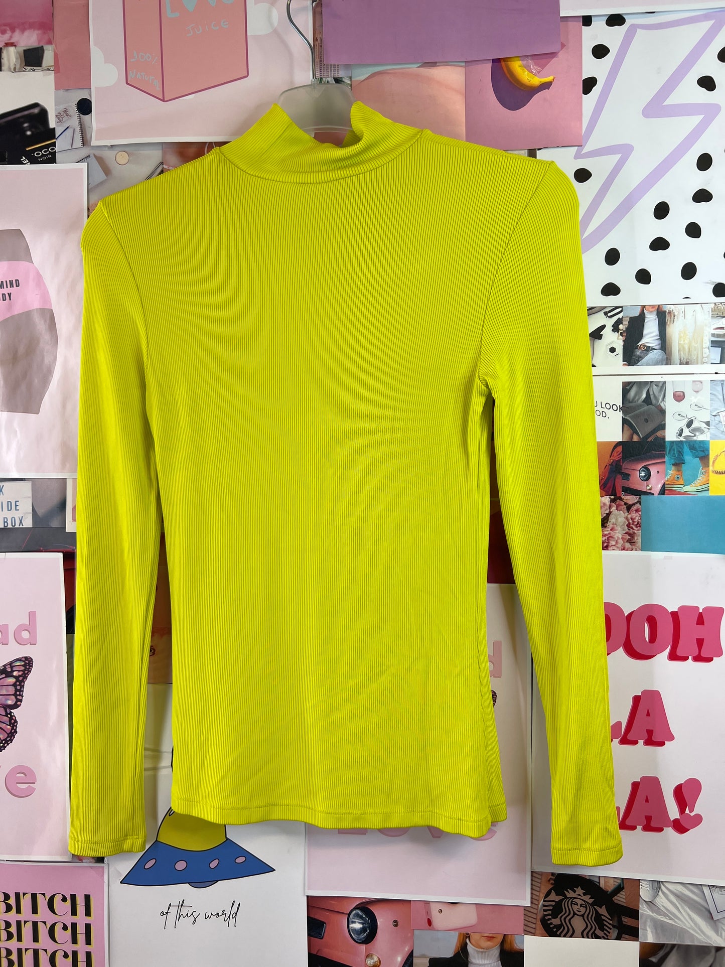 & other stories yellow lime top