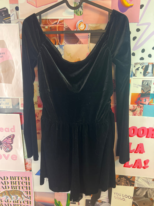 Urban Outfitters velvet black dress