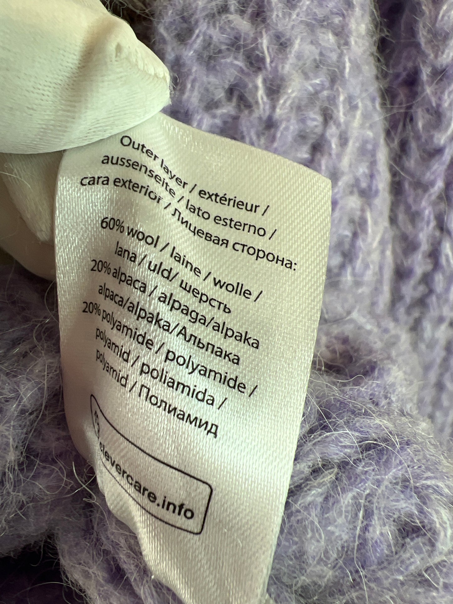 Purple Rotate alpaca mix sweater