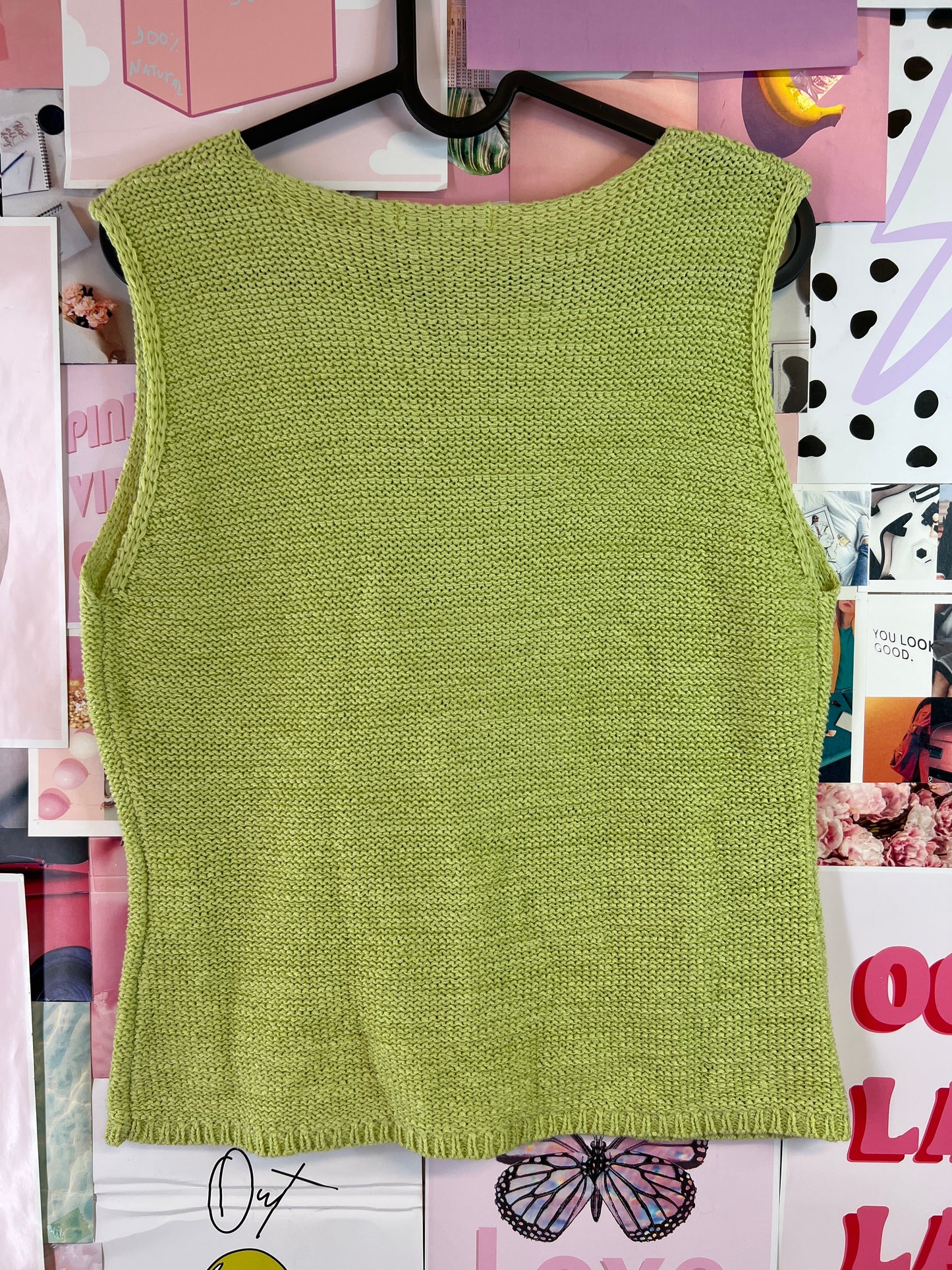 Signature lime crochet top