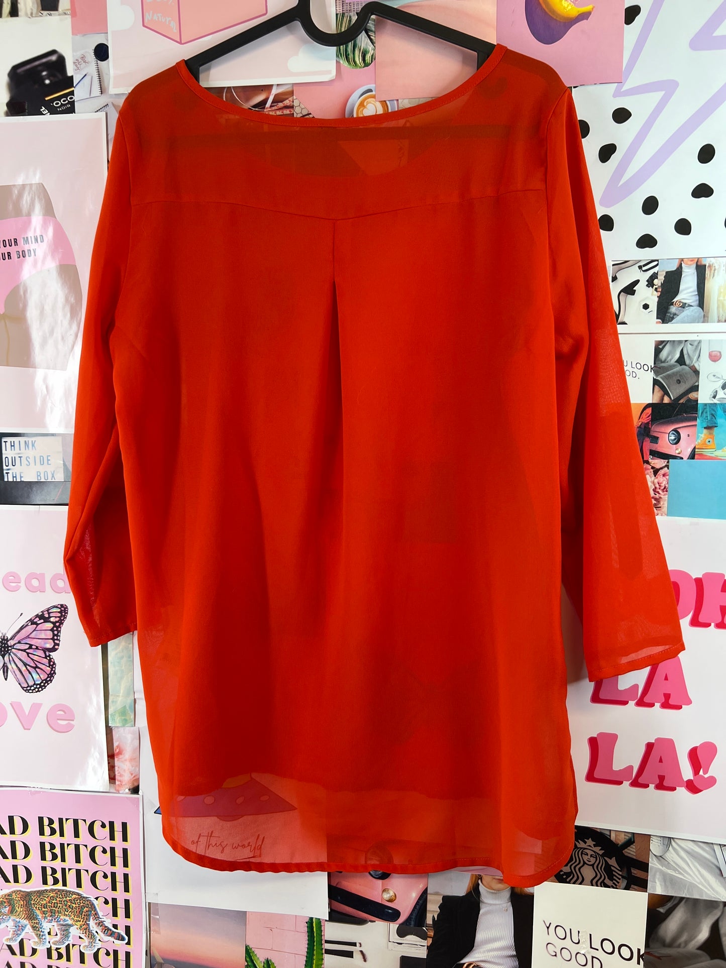 Orange red top