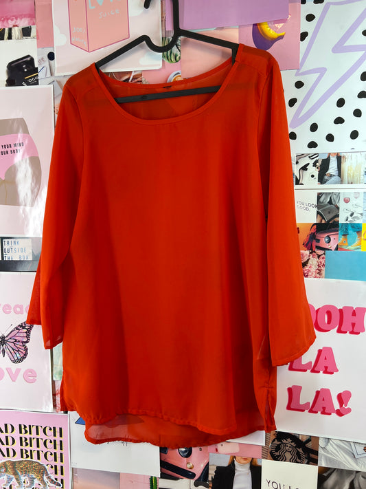 Orange red top