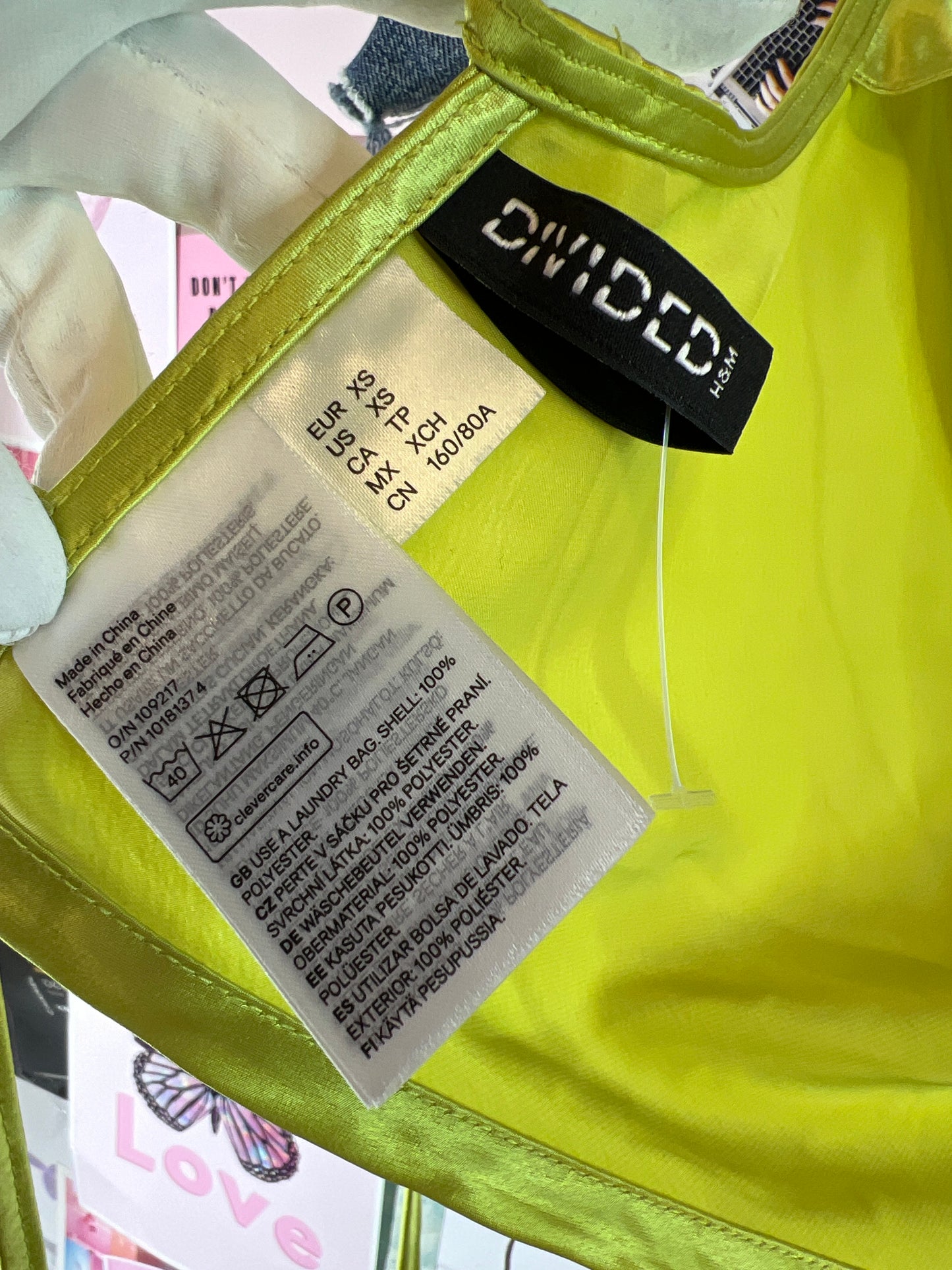 Lime green top