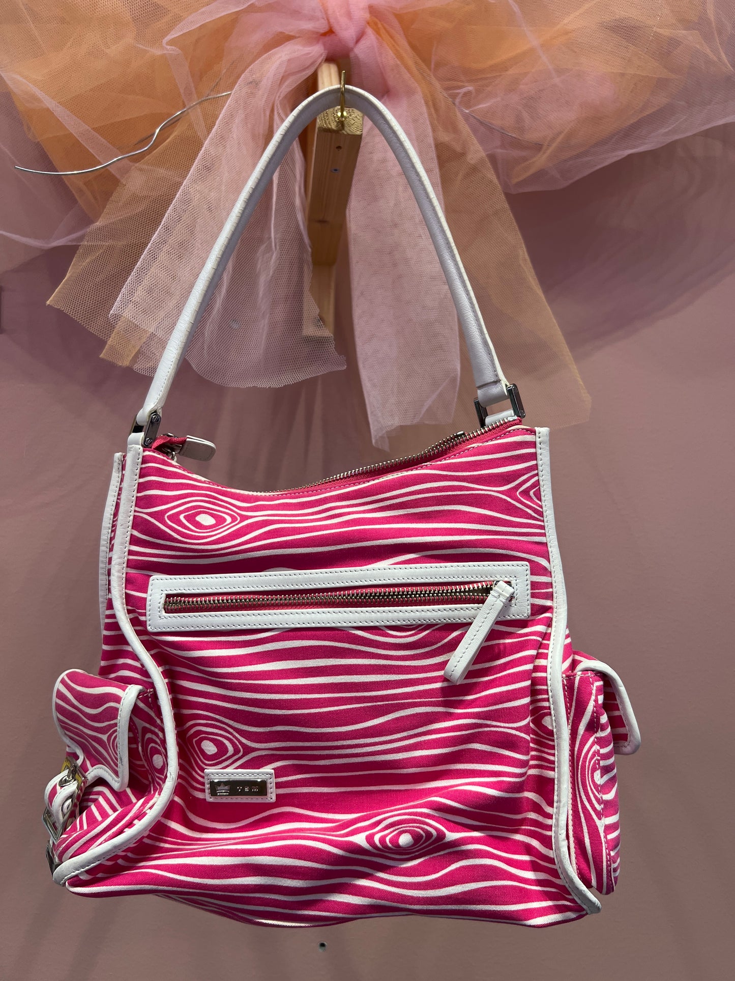 Pink canvas bag
