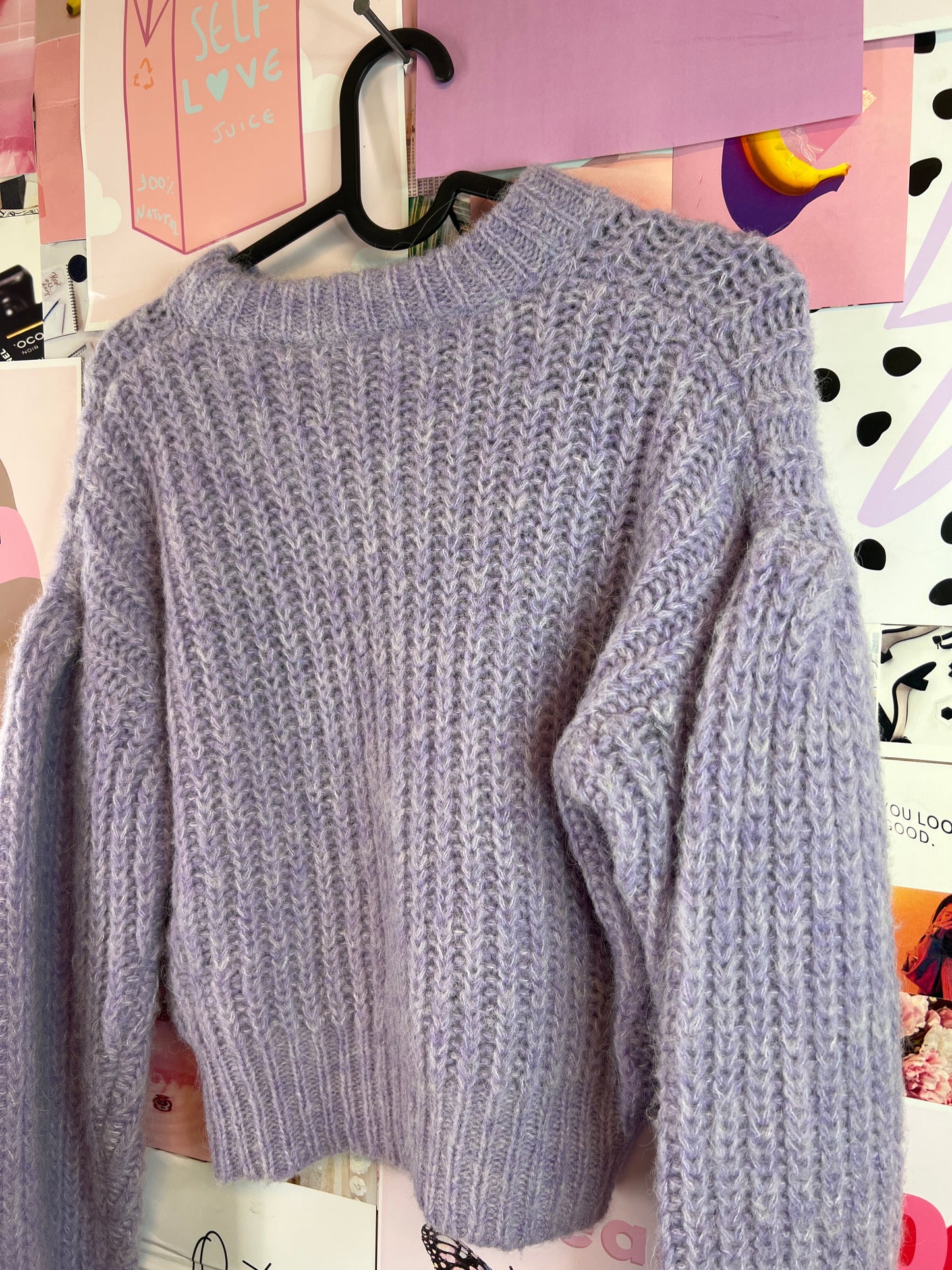 Purple Rotate alpaca mix sweater