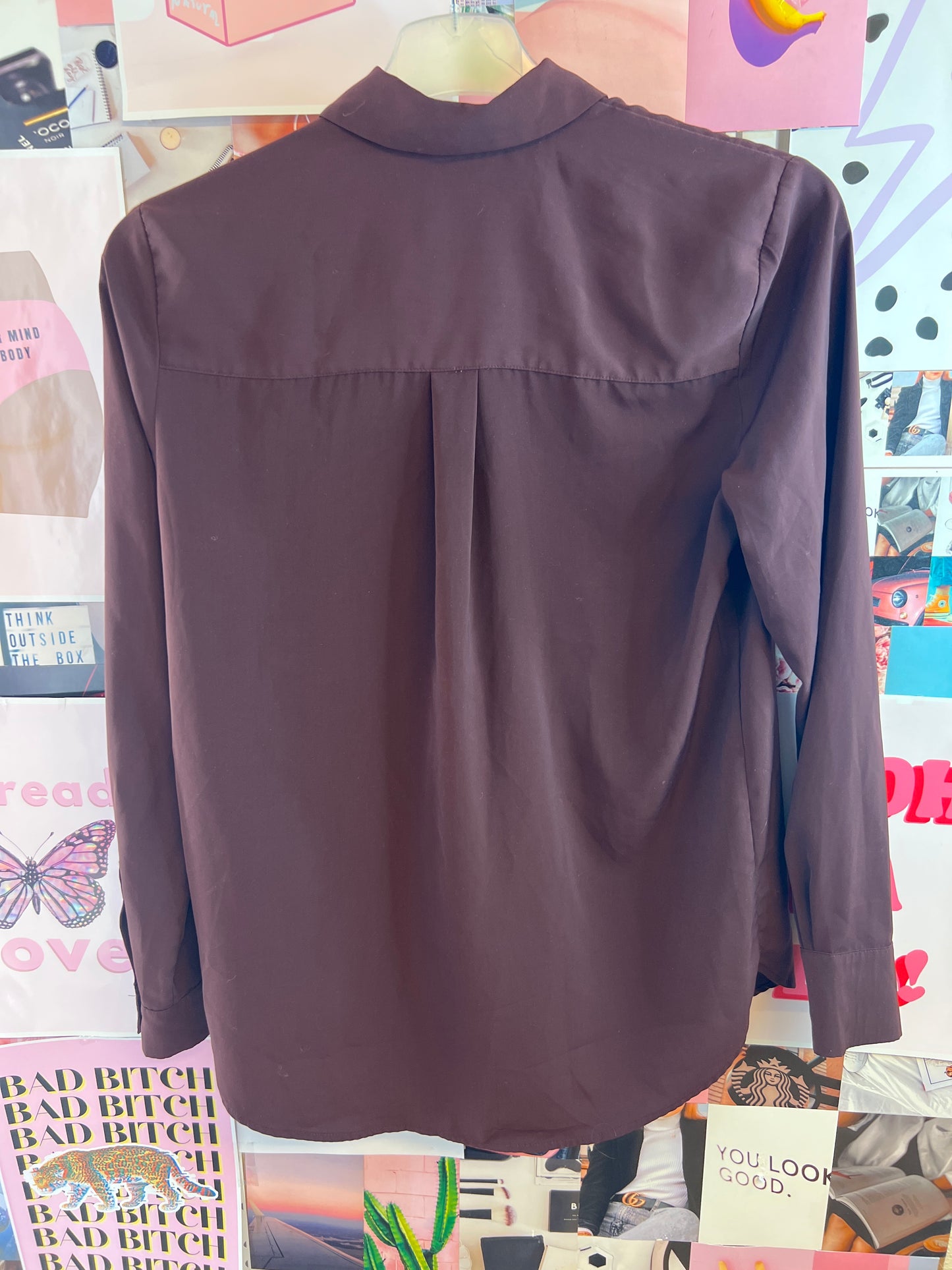 HM purple shirt
