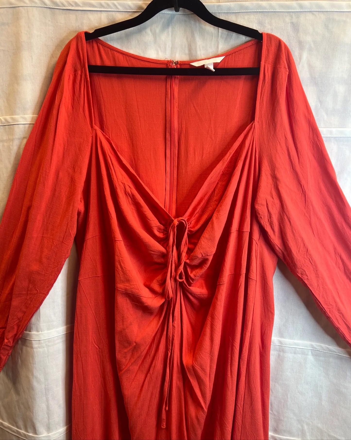 Red summer plus size dress